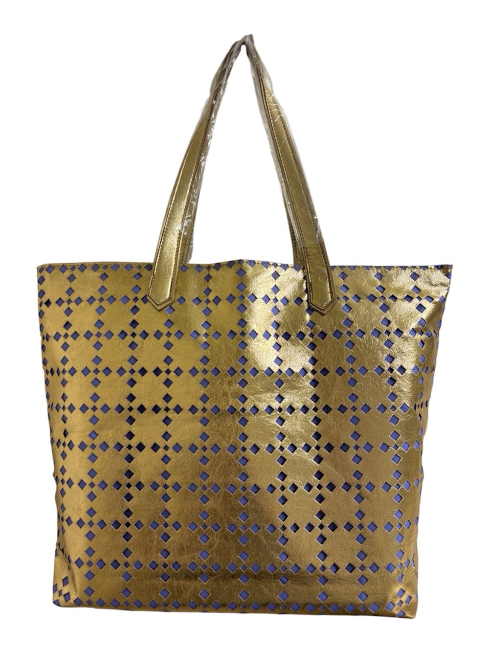 Perforated large gold tote - NWOT
